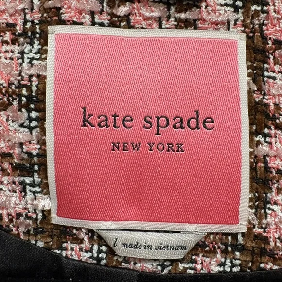 Kate Spade New York Enchanted Tweed Coat Size Large EUC - Picture 6 of 12